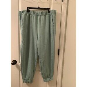 A New Day Women's Plus Size 1X Jogger Pants Sweatpants Green